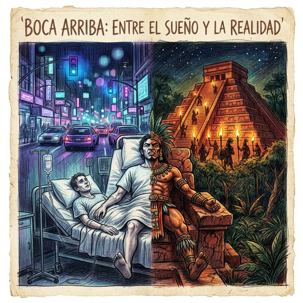 Afiche Noche Boca Arriba - Inspiraci&oacute;n a l&aacute;piz